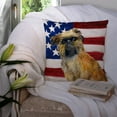 thumbnail image 3 of Carolines Treasures BB9687PW1414 Brussels Griffon Patriotic Fabric Decorative Pillow  14Hx14W multicolor, 3 of 4