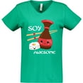 thumbnail image 3 of Inktastic Kawaii Soy Awesome Women's V-Neck T-Shirt, 3 of 5