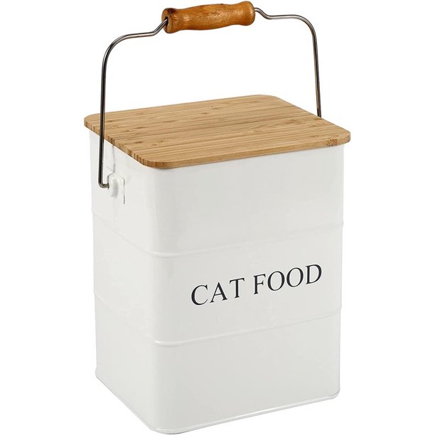 Pethiy Pet Food Storage Container,Airtight Cat Treats Jar, Vintage