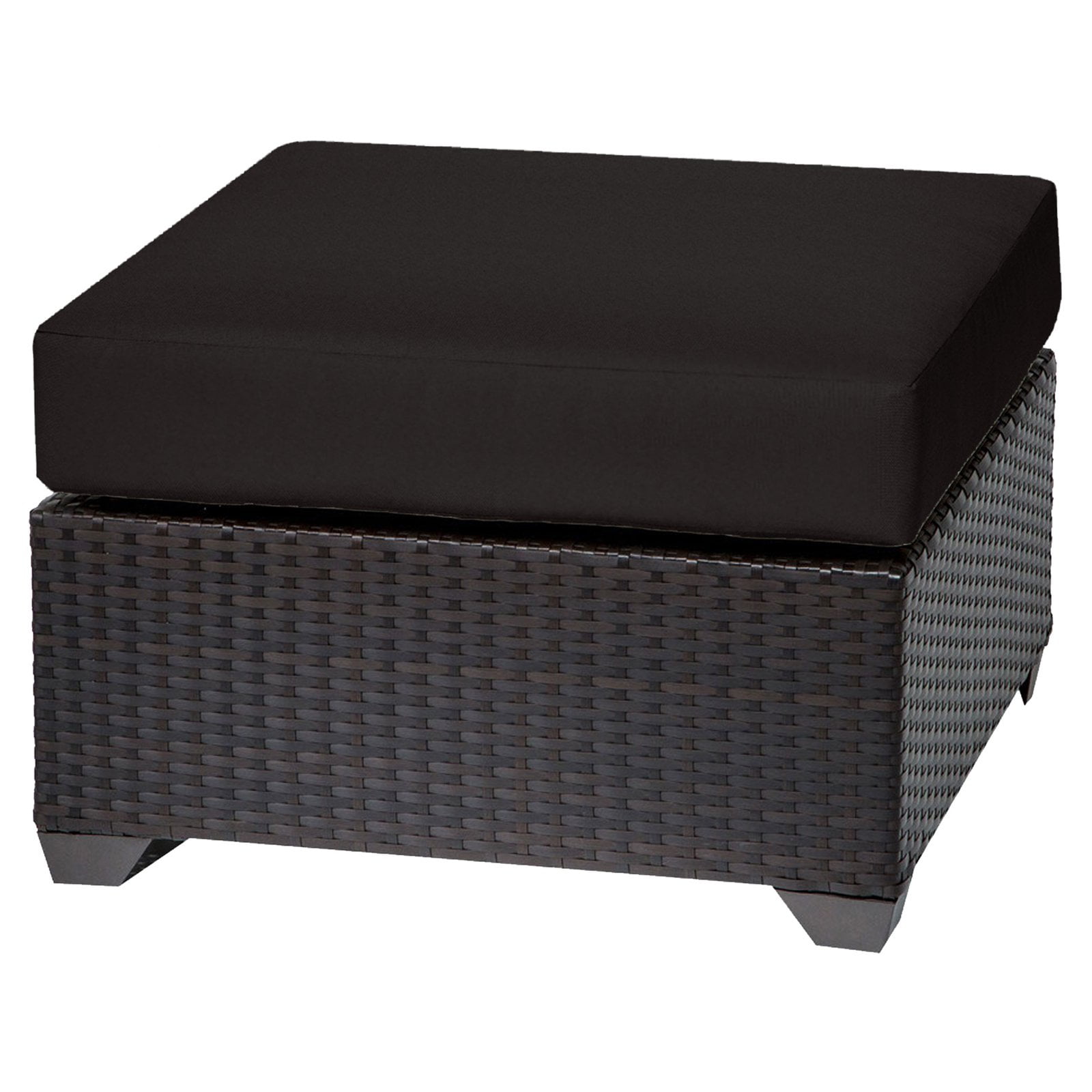 TK Classics Barbados Wicker Outdoor Ottoman Set of 2 Cushion Covers