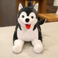 thumbnail image 2 of Set de regalo de peluche para bebés con forma de perro husky realista de 70 cm para niños, 2 of 5