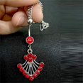 thumbnail image 2 of Body Chain Gorgeous Glamorous Belly Chain Adjustable Dangle Waist Chain with Navel Ring for Dancing Party Beach, 2 of 2