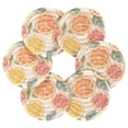 thumbnail image 7 of Yayeee 6 PCS Drink Coasters with Holder Set Woven Absorbent Round Tabletop Hot Pad, Candy Grapefruit Slices, 7 of 7