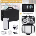 thumbnail image 3 of Hard Shell Carrying Case Compatible with PS5, Travel Bag Holds PlayStation 5 Disk Digital Edition, Games and Gaming Accessories, 3 of 7