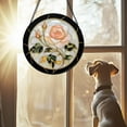 thumbnail image 4 of Stained Glass Window Hanging - Black White Pink Rose Sun Catcher for Door Home Decor Flower Suncatcher Christmas Mother's Day Birthday Gifts for Women Men Lovers Mom Nana, 4 of 6