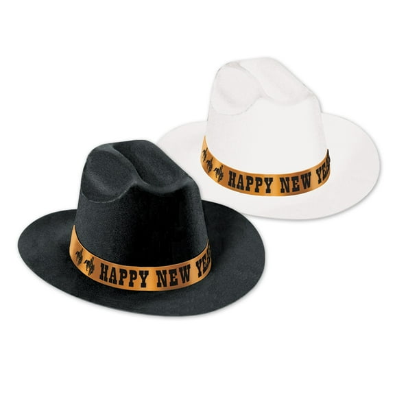 Beistle Club Pack of 25 Black "Happy New Years" Legacy Party Favor Hats