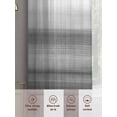 thumbnail image 7 of Black White Ombre Semi Sheer Curtains 72 Inch Length 2 Panels Set, Vintage Minimalism Abstract Stripes Sheer Kitchen Curtain Privacy Voile Window Curtain for Living Room Bedroom Rod Pocket Drapes, 7 of 7