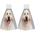 thumbnail image 2 of Hanging Towels 1 Pcs, Dish Towels Golden Retriever Dog with Tongue Absorbent Hand Towels with Hanging Loop Washcloth for Bathroom Kitchen, 2 of 6