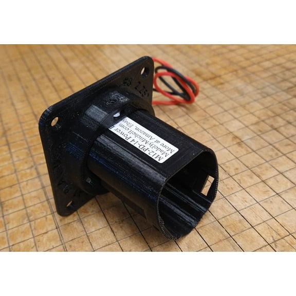 M12 Adapter, Mount, Holder for Milwaukee M12. Through mount. Adjustable Height, Wired 14AWG #M12-14-FM-K