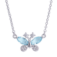 thumbnail image 1 of Collar para Mujer LuckyLy Dije de Mariposa con Cristal y Zirconias Modelo Gina plateado UNITALLA, 1 of 6