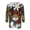 thumbnail image 6 of LSLJS Womens Graphic T-Shirts Plus Size Vintage Plaid Tops Casual Christmas Snowman Print Crew Neck Shirts, Gifts for Women, S-5XL, 6 of 6