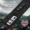 thumbnail image 5 of for Samsung Galaxy S21 Ultra Case with Camera Lens Cover HD Screen Protector, Military-Grade Drop Tested Magnetic Ring Holder Kickstand Protective Phone Case for Samsung Galaxy S21 Ultra 5G (Black), 5 of 17