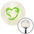 thumbnail image 1 of American Shifter  Green Scroll Art Heart Clear Metal Flake Shift Knob with M16 x 1.5 Insert Shifter, 1 of 1
