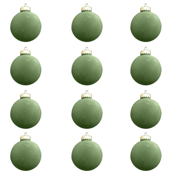 12 Pcs 8cm Christmas Ornaments Velvet Balls,Flocked Ornaments for Christmas Tree Plastic Christmas Velvet Ornaments Christmas Balls,for Christmas Tree Wall Window Mantle Decorations