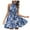 Blue, variant on IROINNID A-Line Dress For Women Strapless Sleeveless Summer Casual Halter Floral Chiffon Dress Round Neckline Graphic Prints Dress