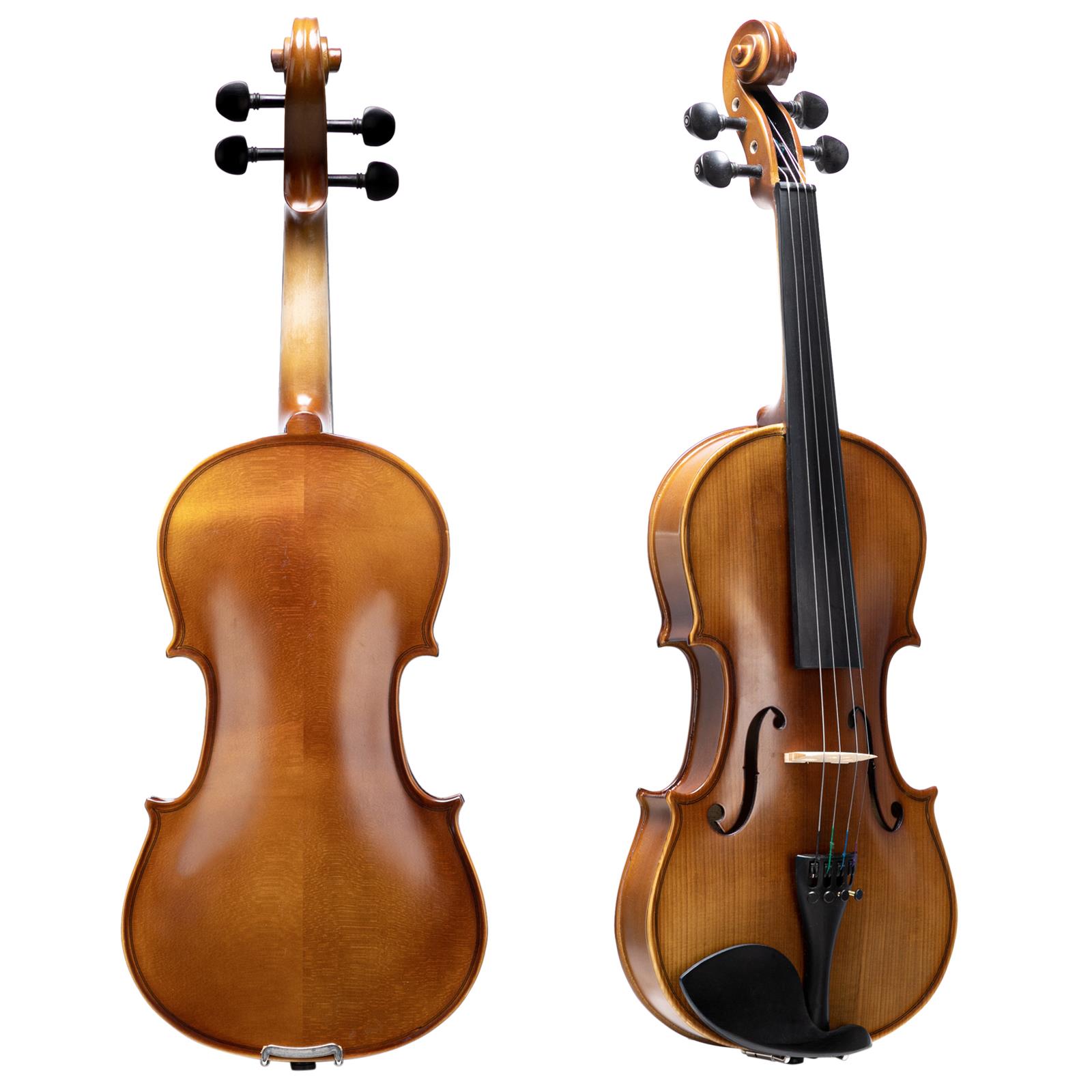 Glarry 4/4 Violin Set for Beginner with Square Case, 2 Bows, 3 In 1