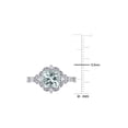 thumbnail image 3 of 1.75 Carat (Ctw) Light Aquamarine Cushion-Cut Ring in 14K White Gold for Women, 3 of 6