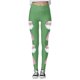 thumbnail image 3 of MKLEKYY Leggings para mujer, leggings para hacer ejercicio, leggings con estampado navideño, pantalones con bloques de color, leggings suaves y elásticos. 1646, 3 of 4