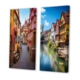 thumbnail image 3 of Designart "Street in Rothenburg, Germany III" Germany Wall Art Set Of 2 - Multi-Color Landscapes Canvas Set For Living Room Decor, 3 of 7