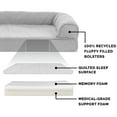 thumbnail image 6 of FurHaven Pet Products Quilted Memory Top Sofa Pet Bed for Dogs & Cats - Silver Gray, Medium, 6 of 13