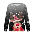 thumbnail image 4 of HNMKIU Chandail en Molleton Col Rond Femme Joyeux Noël Imprimé Col Rond Chandail Manches Longues Décontracté, 4 of 4