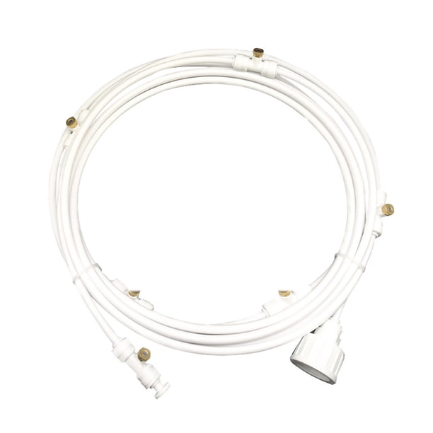 Kearding Sistema de nebulización de invernadero para interior y exterior, jardín, plantas, flores, riego automático, Kit de riego, sistema de anillo de Jardín y Patio Blanco traje de 6m Kearding HA001762-01