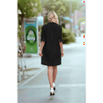thumbnail image 5 of V Neck Casual Shift Dress Black L, 5 of 9
