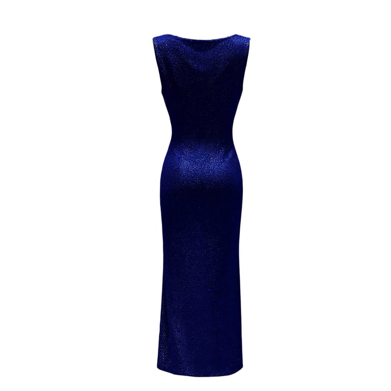 shimmer bodycon maxi dress WRFWUL Womens Sleeveless Cowl Neck Stretchy Ruched Evening Gown Elegant Wedding Cocktail Party Dresses Hand wash or dry DressImportNov25 Crew Neck Delicate Chiffon Size US:20