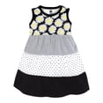 thumbnail image 3 of Hudson Baby Vestidos De Algodón Para Niñas Black Daisy 9-12 Meses, 3 of 4