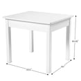 thumbnail image 3 of Melissa & Doug Wooden Kids Table and 2 Chairs Set - White Furniture for Playroom, 3 of 4