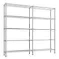 thumbnail image 6 of Tcbosik 5 Tier Storage Shelves in Chrome Finish, 1500LBS Heavy Duty Metal Shelving Unit, Upgraded Adjustable Garage Storage Organizer for Pantry Rack, 57.87"L x 13.78"W x 70.87"H, 6 of 6