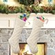 thumbnail image 4 of 2 pares de calcetines navideños de punto, juego de 2 calcetines navideños blancos rústicos personalizados para la familia y las vacaciones, decoración navideña para niños kaili Sencillez, 4 of 5