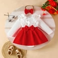 thumbnail image 2 of Zshosam Girl Outfit Sets Newborn Baby Girl Clothes Ruffle Romper Suspender Skirt Set Overall Dress Cute Fall Winter Outfit Size 6 9 Months,(Red 6-9 Months), 2 of 7
