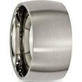 thumbnail image 4 of Titanium Brushed 12mm Half Round Band (Size 13) Made In China tb116-13, 4 of 5