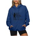 thumbnail image 1 of Qiopertar Liquidation Livraison Gratuite Blouse à Col Rond Manches Longues à Capuche Décontractée Imprimée Chandail en Molleton Hauts Offres de la Semaine Moins de 5$, 1 of 7
