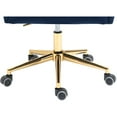 thumbnail image 4 of Meridian Furniture Karina Swivel Adjustable Navy Velvet and Gold Office Chair, 4 of 12