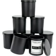 thumbnail image 1 of 10oz, 8 Pack Thickened Glass Candle Jars With Metal Lids, Containers for Hand Making DIY Craft (8pcs Matte Black), 1 of 7