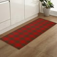 thumbnail image 5 of Kitchen Rugs and Mats Set of 1 Christmas Classical Red Green Plaid Kitchen Sink Mat,Non-Slip Area Runner Rug,Washable Floor Mat for Home Dining Room Office 20"x47", 5 of 6