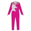 thumbnail image 5 of Alvivi Kids Girls Sparkle Flower Printed Long Sleeve Full Body Gymnastics Leotard Unitard Jumpsuit Hot Pink 8, 5 of 7