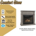 thumbnail image 2 of Comfort Glow Dual Fuel Ventless Gas Fireplace w/ Remote Heats 1400 sq ft Pewter Oak - GFD4605R, 2 of 6