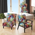 thumbnail image 1 of Designart "Pop Art Palmiers II" Chaise d'Appoint Multicolore à Fleurs - Fauteuil Traditionnel pour Chambre, 1 of 7