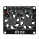 thumbnail image 1 of Protector de Ventilador Dual con Disipador de para 4B, para 5B/4B/Zero con Radiador LED Verde RPI., 1 of 5