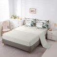 thumbnail image 3 of Manfei Rustic Wildlife Grid 7pcs Queen Bedding,Geometric Check Pine Bedding Comforter Set Queen,Green,Light Gray Reversible, 3 of 7