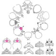 thumbnail image 6 of BESTOYARD Crown Pendants Fashionable Assorted Color Plastic 20Pcs, 6 of 9