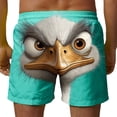 thumbnail image 5 of Men's Swim Shorts Elastic Waist Big and Tall Printed Casual Summer Shorts, 5 of 6