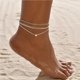 thumbnail image 5 of Sonducket Adjustable Beach Bracelets Wear-resistant Alloy Jewelry Foot Vintage Chains Double-Layered Chain Anklets for Girls Ropa, zapatos y accesorios Miscelánea Sonducket AP005751-00, 5 of 6