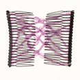 thumbnail image 4 of Doble clip de peine para mujer Pinza de Elástica para Cabello con Nudos Y Accesorios para - Púrpura Púrpura Magideal Doble clip de peine para mujer, 4 of 4