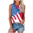 thumbnail image 2 of EKOUSN Womens Tank Tops Summer Sleeveless Henley Shirts Flowy Pleated V-Neck Tunics Tee, 2 of 5