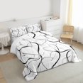 thumbnail image 3 of Homewish Graffiti Loves Pattern Queen Comforter Set,Happy Valentine'S Day Bedding Sets,White Black Bedding Comforter Set For Girls Kids,Super Cozy Room Decor,3 Pieces, 3 of 8