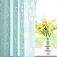 thumbnail image 2 of Cortinas ALIGOGO de encaje transparente de color verde menta, 132 x 213 cm, 2 paneles, 2 of 8